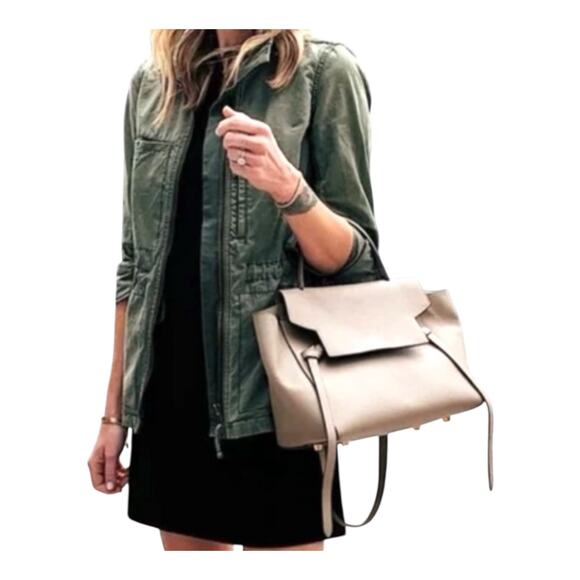 Madewell Fleet Jacket Women’s Green Military Field Zip Utility Cotton Pockets S - Picture 3 of 16